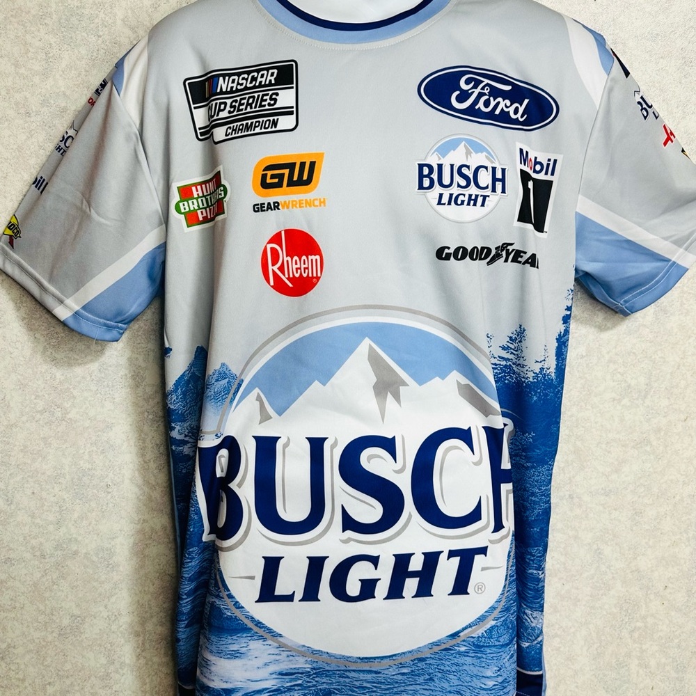 Kevin Harvick Stewart-Haas Racing Busch Pit Crew Replica Shirt Size Large